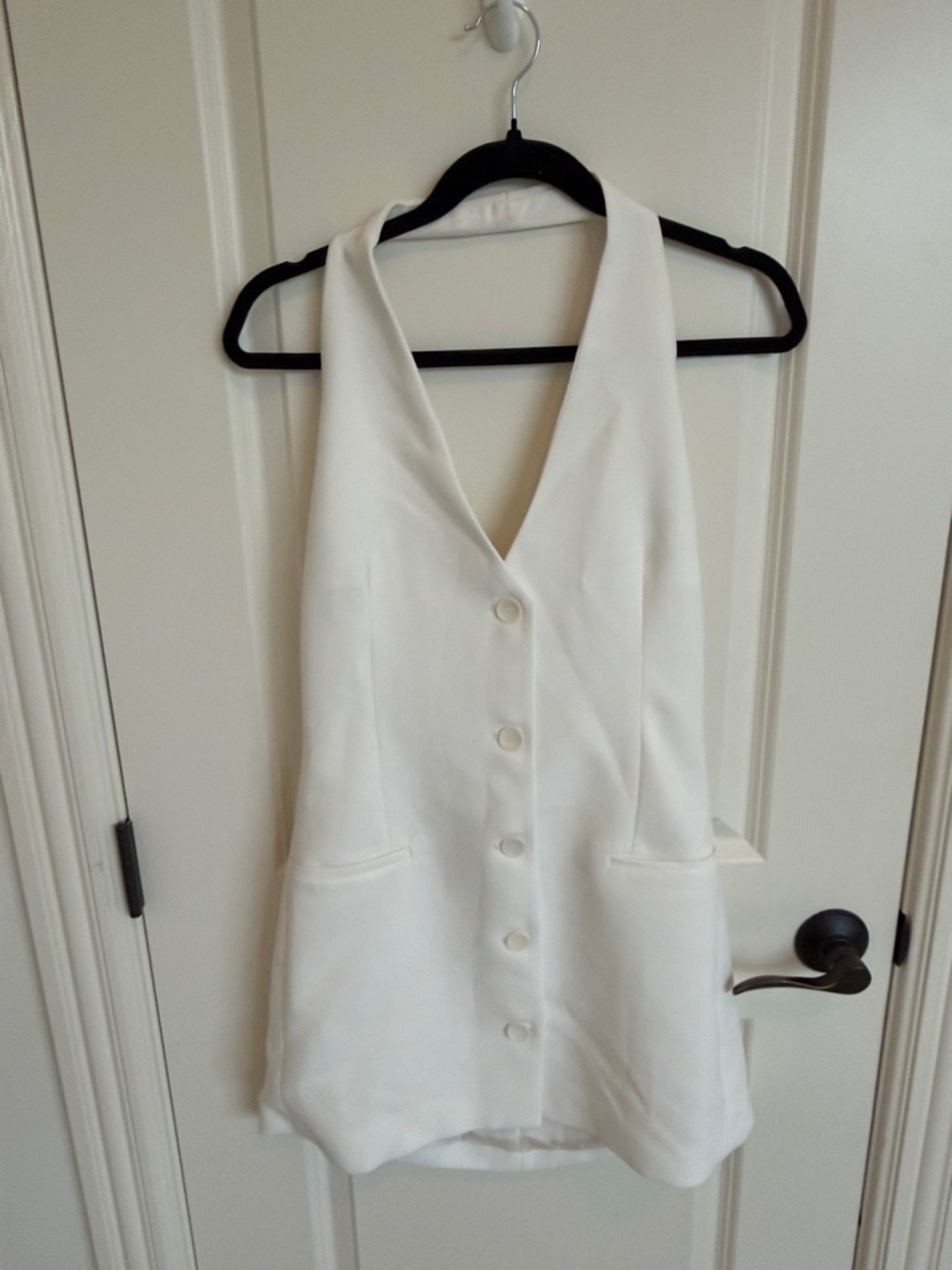 Zara White Halter Mini Dress